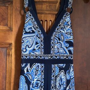 INC International Concepts Asymmetrical Paisley Print Dress, Size L